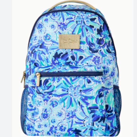 Lilly Pulitzer Bahia Backpack, pouch pencils, eraser lunch box High Maintenance - Picture 1 of 16
